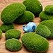 TecUnite 20 Pieces Artificial Moss Rocks Decorative Faux Green Moss Covered Stones (4 Size)