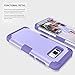 Samsung Galaxy S8 Plus Case, Hocase Shockproof Full-Body Protection Silicone Rubber Bumper+Hard Shell Hybrid Protective Case w/ Raised Edges for Samsung Galaxy S8 Plus (2017) - Lavender Purple