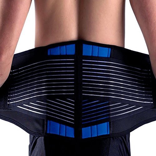 DOTASI Deluxe Neoprene Double Pull Lumbar Lower Back Support Brace Exercise Belt (L(Waist 34-38")) - Thumbnail 2