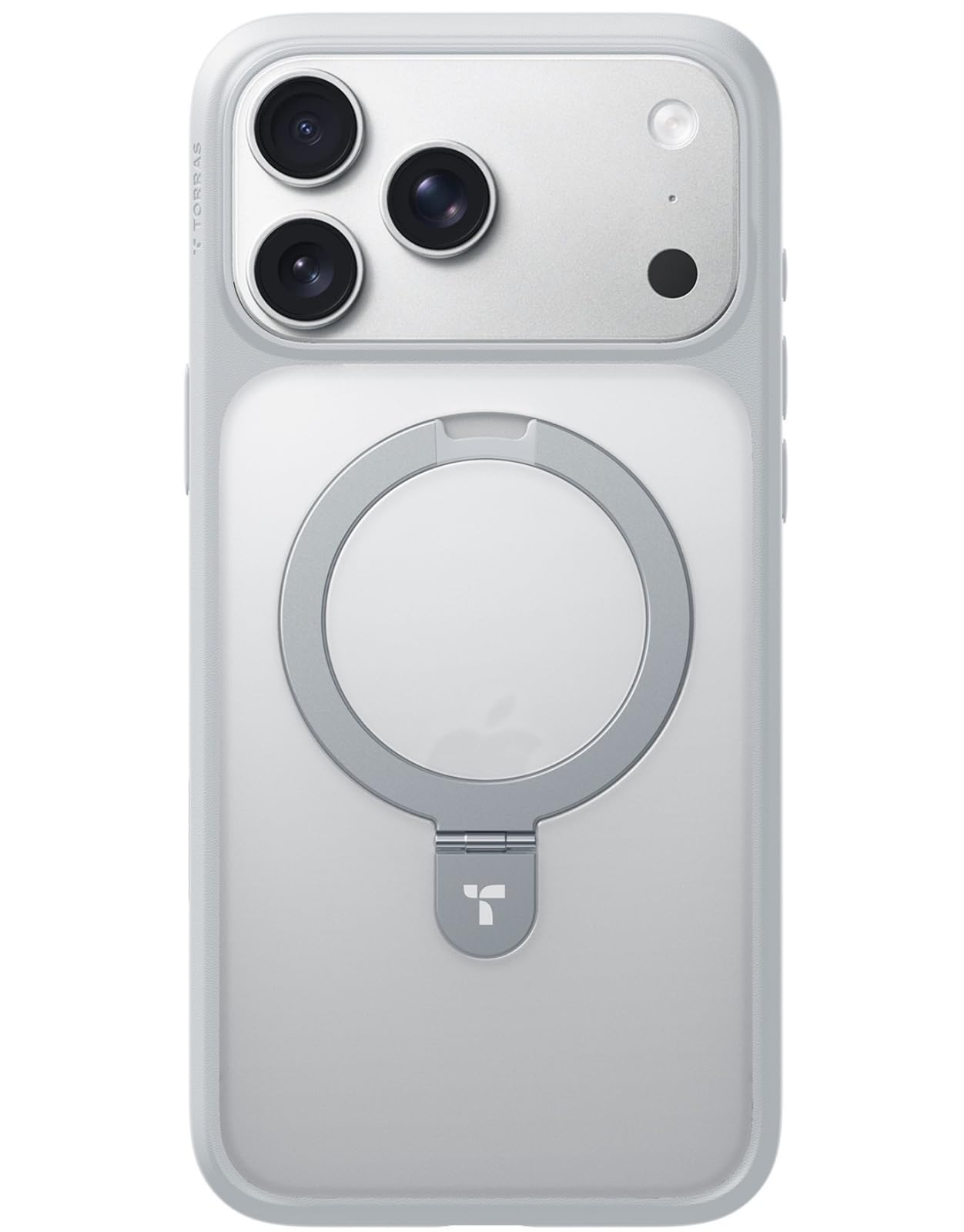 Photo 1 of TORRAS Magnetic Ostand for iPhone 17 Pro Max Case, Compatible with MagSafe, 4X Military Grade Protection, Camera Control Button Translucent Slim Phone Case for iPhone 17 Pro Max 6.9", Silver Gray
