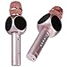 ESHISHANG Multi Magic Karaoke player Portable Wireless Bluetooth Microphone with Mic Speaker Condenser Fashion Home Mini Karaoke Player KTV Singing Record for Apple Samsung iPhone Smart Phone (Gold)