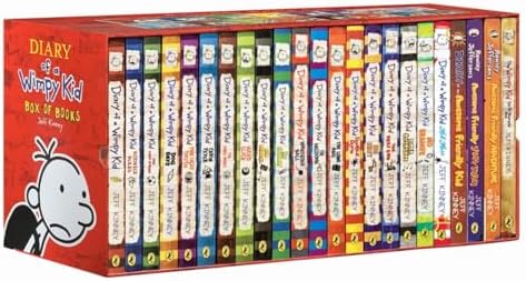 A Library of Diary of a Wimpy Kid 1-21 Books Complete Collection