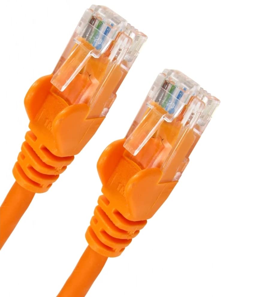 World of Data 2m ORANGE CAT6 Network Cable (100% Copper Wire) - RJ45 - Ethernet - Patch - LAN - 10/100/1000 - Gigabit