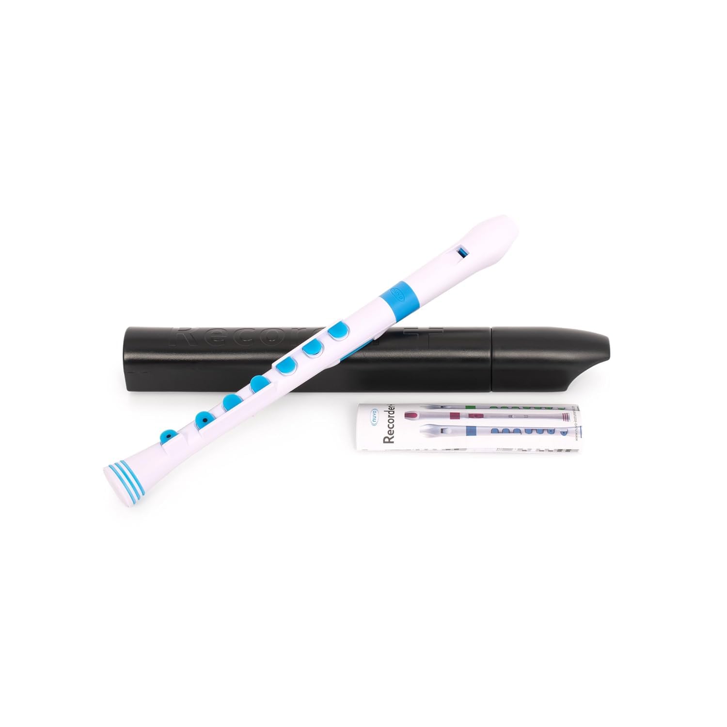 Nuvo N320RDWBL Recorder Plus with Blue Trim, White