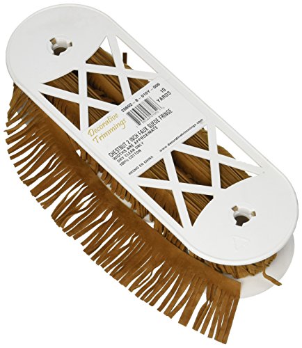 Decorative Trimmings 20602-8-010Y-006 Brown Faux Suede Fringe Trim, 2