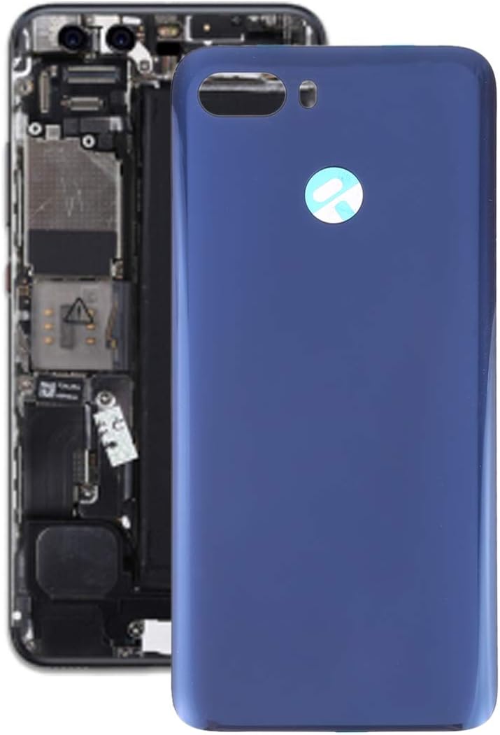 Bjyumei Mobile Phone Back Case Replacement for Lenovo，Strong and wear-Resistant，Battery Back Cover for Lenovo K5 Play(Black) (Color : Blue)