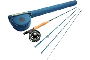 Redington Crosswater Fly Fishing Outfit – 4-Piece Fly Rod with Crosswater Reel, Rio Mainstream Fly Line & Zippered Travel Case – Complete Starter Kit