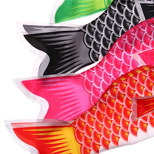 Koi Fish Windsock Flag Kite Koinobori Home Outdoors Hanging Decoration Unique Garden Streamer Flags 28inch 70cm Random Color 2Pc