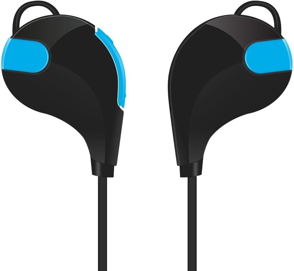 Swift Bluetooth 4.0 Wireless Stereo Sweatproof Jogger, Running, Sport Headphones Earbuds Earphone with AptX,Mic Hands-free Calling for iphone 6, 6 Plus, 5 5c 5s 4s ipad, LG G2 G4, HTC, Sony, Samsung Galaxy S6 S5 S4 S3 Note 3 and Other Android Cell Phones