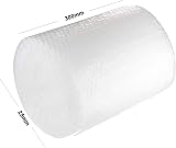 Straame Large Bubble Wrap Roll 300mm x 25m Perforated Clear UK Made view 3