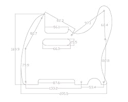 KAISH 8 Hole Tele Style Pickguard TL Guitar Pick
