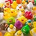 Fun Central 50 Pack - 2 inch Mini Rubber Duckies - Small Rubber Duck Bath Toys for Toddlers, Boys, Girls in Bulk - BPA Free