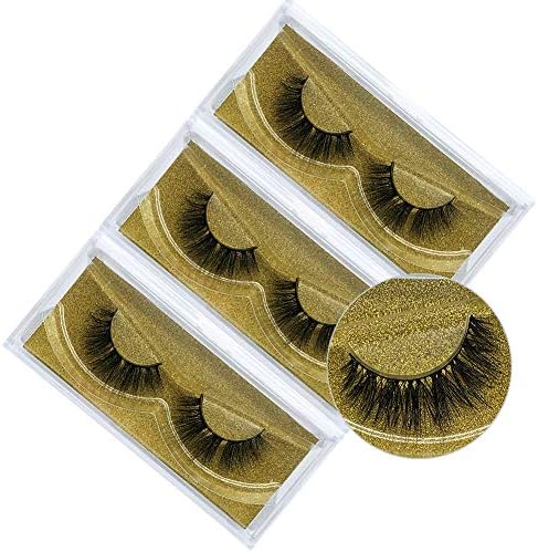 3D Faux Mink Eyelashes Natural Soft Long Handmade Crossed Curved Interlacing V Shaped False Lashes 3Pairs