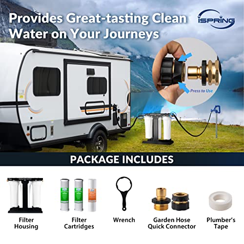 iSpring CW31 RV Water Filter System, 3Stage RV Water Filtration System
