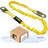 KwikSafety (Charlotte, NC) RATTLER 2 PACK (Internal Shock Absorber) Single Leg 6ft Safety Lanyard OSHA ANSI Fall Arrest Protection Equipment Snap Hooks Construction Arborist Roofing