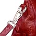 AINIMOER Womens Genuine Leather Vintage Tote Shoulder Bag Top-handle Crossbody Handbags Large Capacity Ladies' Purse (Wine)