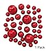 150 Floating Red Pearls-Large Sizes-Fills 8 Medium Size Vases-with The Most Transparent Water Gels for The Best Floating Effect-with 6 Warm White Submersible Fairy Lights