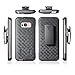 Galaxy S8 Case, Bomea Samsung Galaxy S8 Hard Case with Belt Clip Slim Holster Combo Cover with Kickstand and Swivel Belt Clip - Black