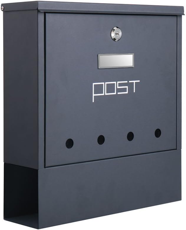 Post Box, Mailbox, Letter Box, SECINBO Stainless Galvanized Steel