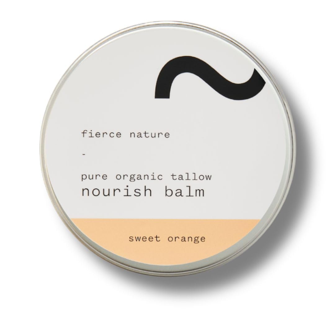 Fierce Nature Pure Nourish Tallow Balm | Organic, Vitamin-Rich Nourishing Body & Face Moisturizer | Natural, Essential Oil Free Skincare | (100g, Sweet Orange) — image 1