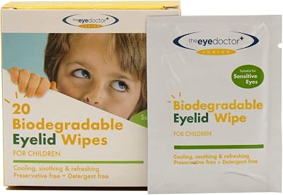 The Eye Doctor Junior Eyelid Wipes - 20 Individually Wrapped Cleansing Wipes