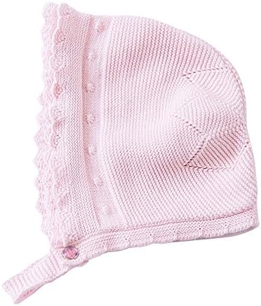 Toddler Girl Autumn Winter Pink Lace Bonnet Baby Hats 0-18M