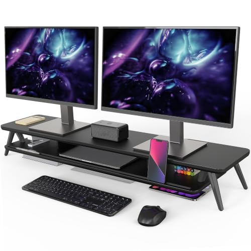 Fenge Monitorständer, für Laptop PC TV, Monitor Stand, Schwarz, 108cm