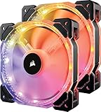 Corsair HD Series HD140 RGB LED 140mm High Performance RGB LED PWM Dual Fans with Controller Cooling (CO-9050069-WW) (Renewed)