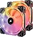Corsair HD Series HD140 RGB LED 140mm High Performance RGB LED PWM Dual Fans with Controller Cooling (CO-9050069-WW) (Renewed)