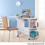 Holly & Martin Lydia White Laminate Sewing Table