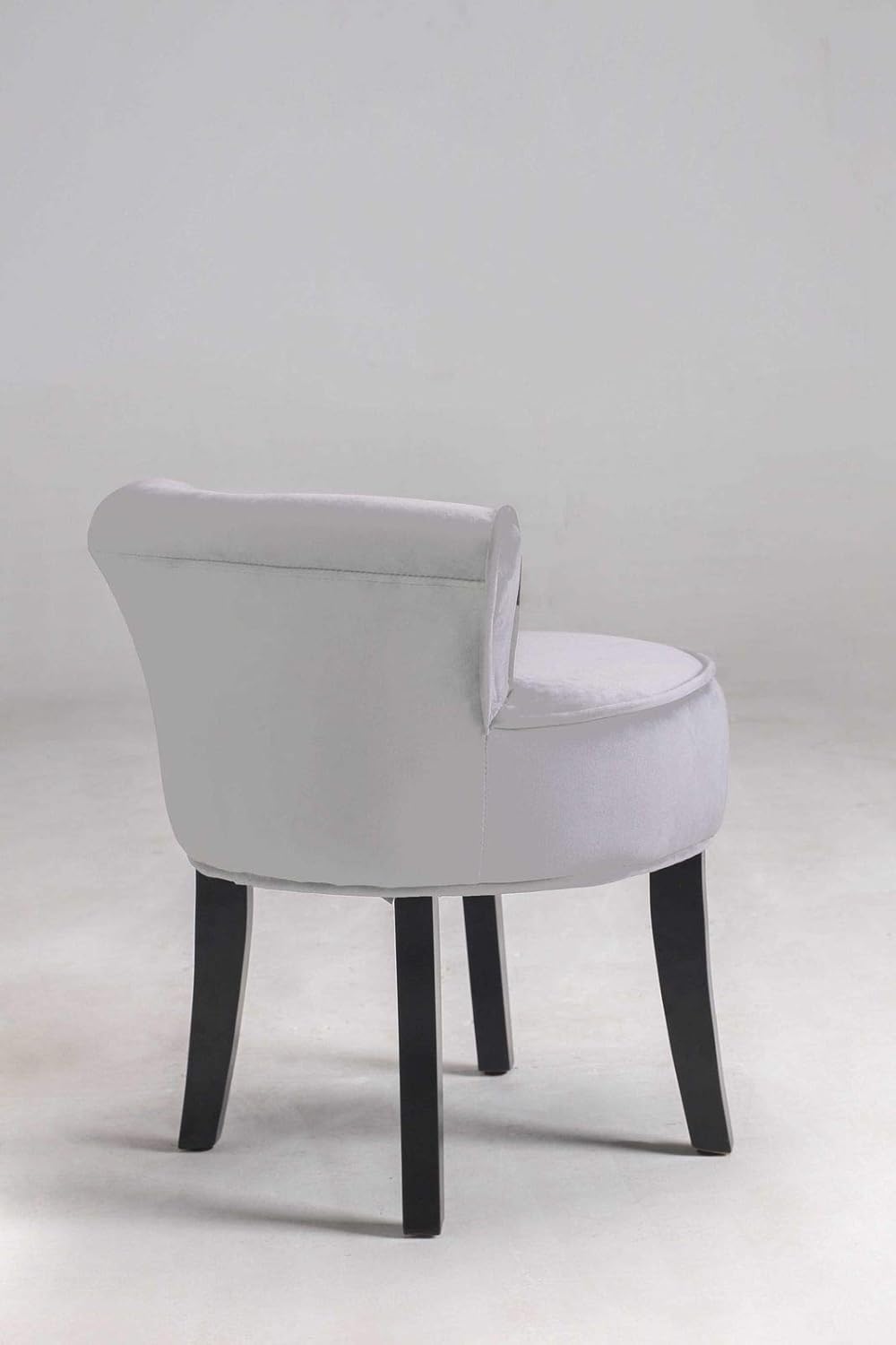 Vanimeu Vanity Dressing Table Chair Ergonomics Bedroom Velvet Fabric Makeup Table Stool For Bedroom Furniture Wooden Legs High Back Low Back Grey Low Back Amazon Co Uk Kitchen Home