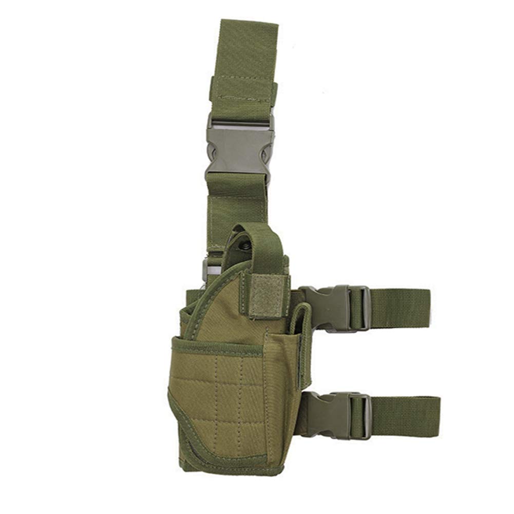 Right Drop Leg Adjustable Tactical Army Pistol Gun Thigh Holster Pouch Holder for G 17 19 31 32 most pistol OD