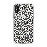 iPhone Xs, iPhone X, Sonix Sweet Pea (White, Gold Glitter Flowers) Cell Phone Case [Military Drop Test Certified] Women's Protective Clear Case Series for Apple iPhone X, iPhone Xs
