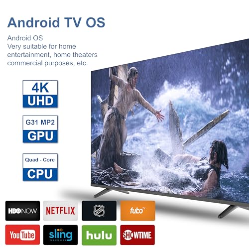 Caja Multimedia Android TV 4K Ultra HD, 4GB RAM 32GB ROM, conexión WiFi 6 Estable, Puertos USB HDMI 2.0, Ideal para Streaming de vídeo y Series de TV Box