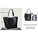 TIBES Fashion Waterproof Shoulder Bag Synthetic Leather Handbag Purse Black