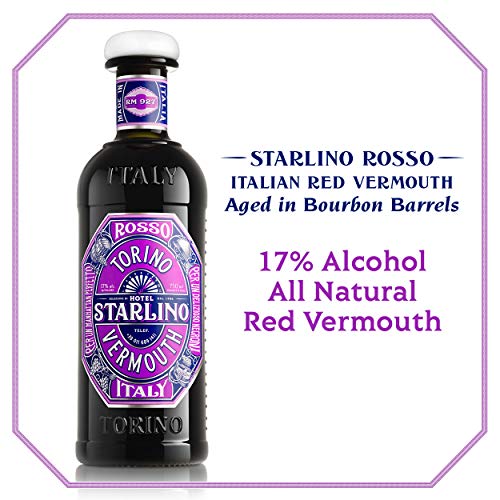Starlino Rosso Vermouth 17% Vol Alkohol – italienischer roter Wermut, Sweet Vermouth mit Vanillenote gereift in Amerikanischen Bourbon Fässern, Roter Vermouth (1 x 0,75l Flasche) – Bild 3