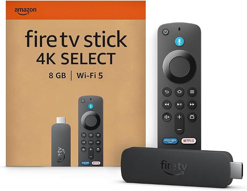 Fire TV Stick 4K Select, beginne mit dem Streamen in 4K, Hunderttausenden von Filmen und Serienfolgen sowie kostenlosem Live-TV, finde Serien schneller mit Alexa+