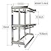 PNBB Stainless Steel Double Towel Bar 24 inch wih 5 Hooks,Bathroom Shelves，Towel Holders Bath,Towel Rack,Bathroom Shelves (40cm)