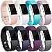 Maledan Replacement Bands Compatible for Fitbit Charge 2, Classic Accessories Sport Band Wristbands for Women Men, 8-Pack, Small