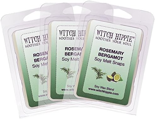 Rosemary Bergamot Scented Wickless Candle Tarts, 3PK,18 Natural Soy Wax Cubes,This Fragrance Is A Calming Blend Of Orange, Mid Notes Of Rosemary, Lily With Base Notes Of Vanilla, Musk And Blonde Woods