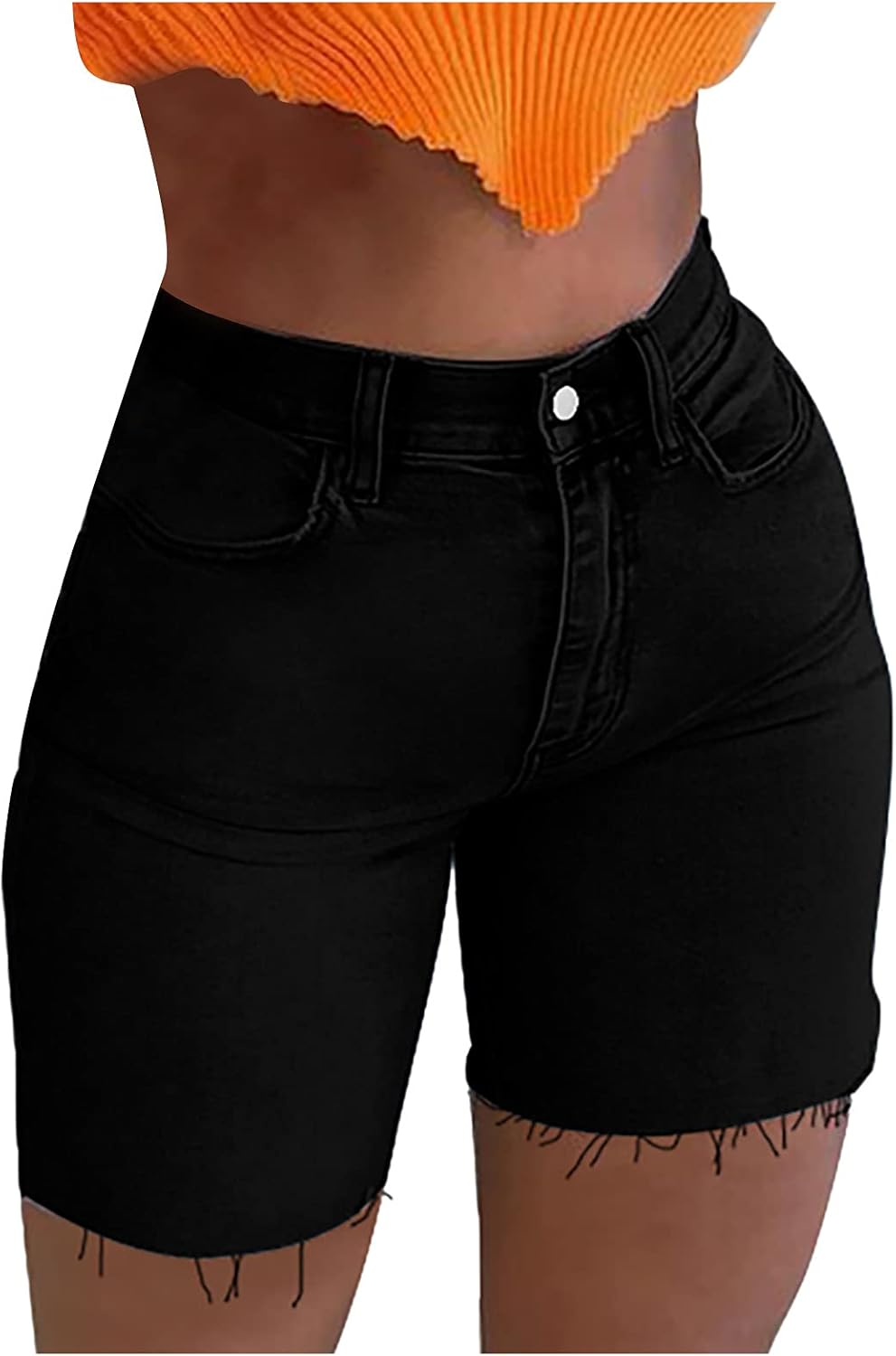 Amazon.com: Respctful Women's Bermuda Shorts Skinny Stretch Denim Jeans Leggings Short Pants 
