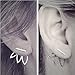 Goldenchen Silver Women Lady Fashion Rhinestone Crystal Earrings Ear Hook Stud Jewelry