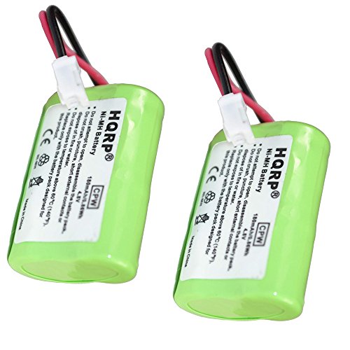 HQRP 2-Pack 180mAh Battery for SportDOG FieldTrainer J400-818/2 400 SD-400 SD400, SD-350 SD350 Yard Trainer YardTrainer Remote Training Collar Receiver Plus Coaster