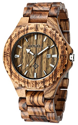 bewell wooden wrist watch