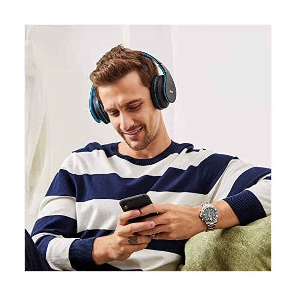 zihnic-Wireless-Over-Ear-Headset-with-Deep-Bass-Bluetooth-and-Wired-Stereo-Headphones-Buit-in-Mic-for-Cell-Phone-TV-PCSoft-Earmuffs-Light-Weight-for-Prolonged-Wearing-BlackBlue zihnic Wireless Over-Ear Headset with Deep Bass, Bluetooth and Wired Stereo Headphones Buit in Mic for Cell Phone, TV…