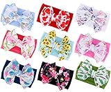 Baby Girl Nylon Headbands Newborn Infant Toddler Hairbands Knotted Children Soft Headwrap Hair Accessories (I-9pack-mul)