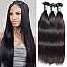 Msbeauty Brazilian Remy Silky Straight Hair weave 1 Bundles of 18 inch 100g Straight Virgin Human Hair Natural Color