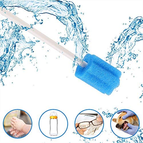 Disposable Unflavored Oral Care Sponge Swabs,Quincunx blue (50 Count) - Thumbnail 4