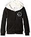 Dream Star Girls' Thermal Zip Up Hoodie W/Sherpa Lining and Rhinestone Icon