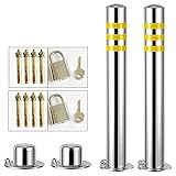 Stainless Steel Security Posts for Driveways,Pack